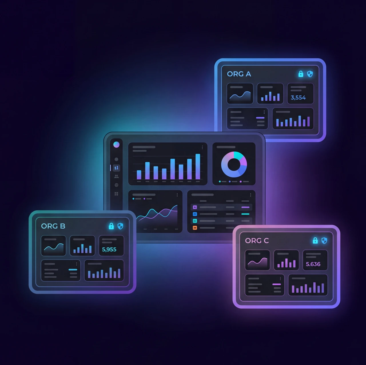Loupe Factory company data isolation workspace in dark mode.